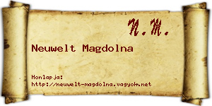Neuwelt Magdolna névjegykártya