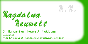 magdolna neuwelt business card